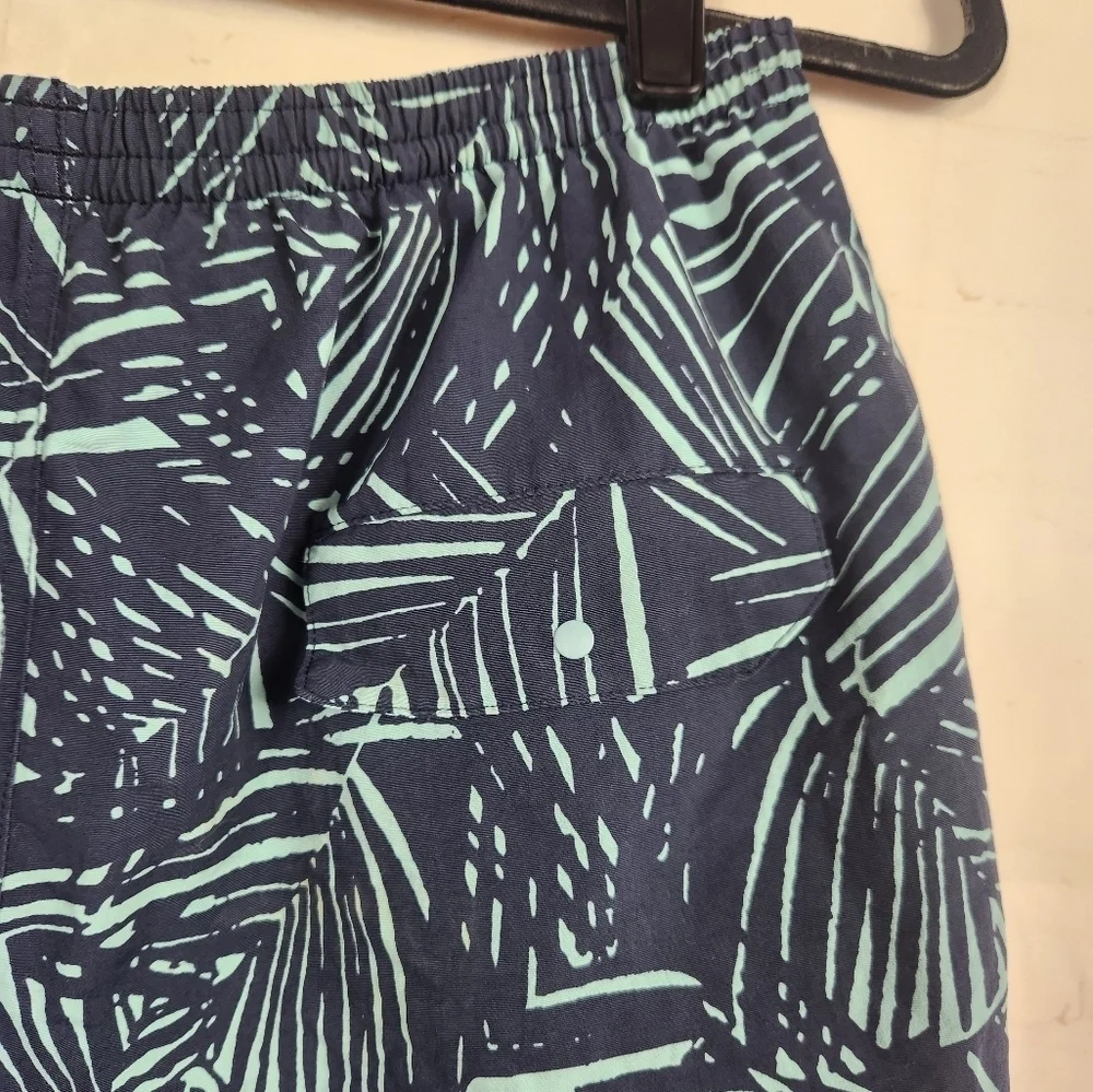 Patagonia Men’s Baggies Long Casual Swim Trunk Shorts Navy Palm Print Medium